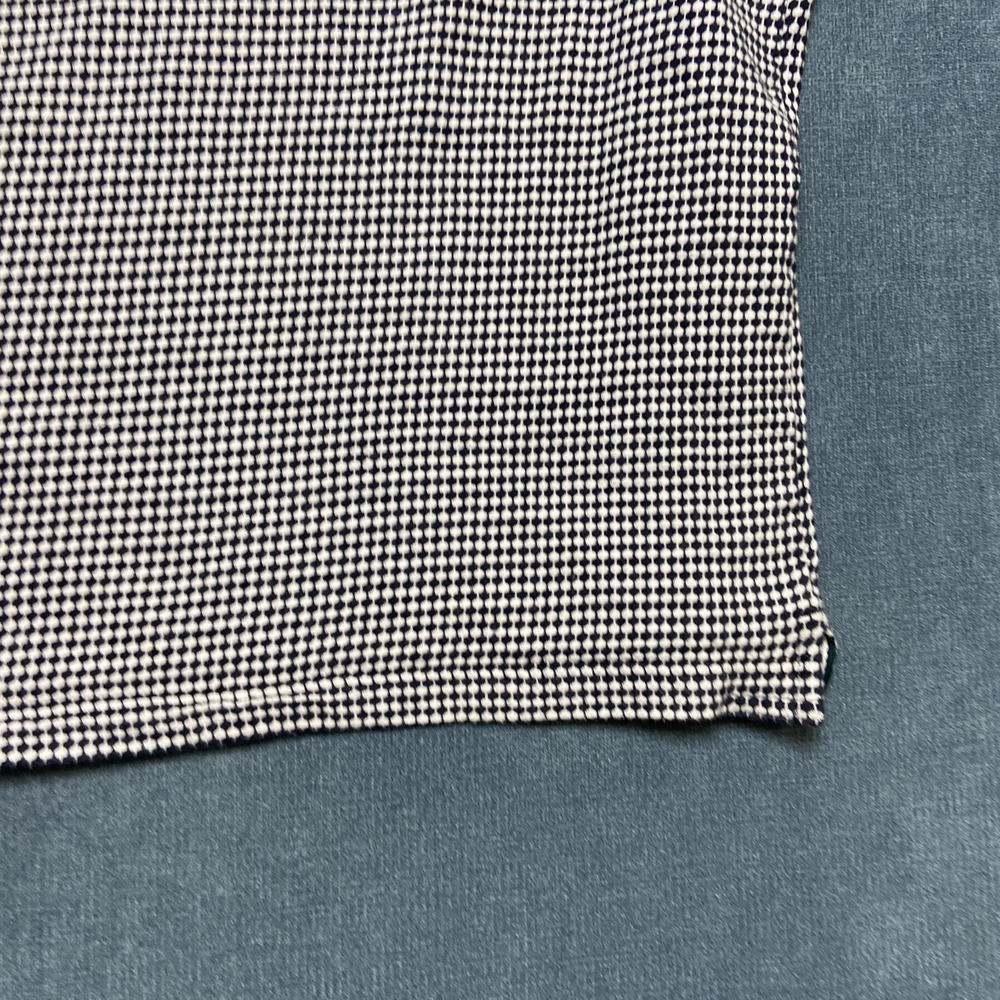 Ted Baker Polo Shirt Mens Small Navy White Geometric Print Golf Quarter Zip - Picture 11 of 13